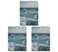 Car Aromatherapy Tablets Bird Flying over Sea Printed Car Interior Decoration Accessories