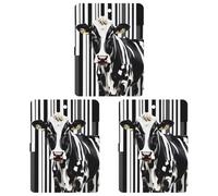 Car Aromatherapy Tablets Black White Milk Cow Printed Car Interior Decoration Accessories