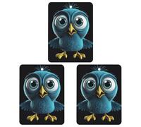 Car Aromatherapy Tablets Blue Cartoon Bird Printed Car Interior Decoration Accessories