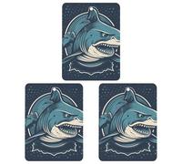 Car Aromatherapy Tablets Car Air Fresheners Shark Pattern Printed Hanging Fragrance Tablets for Car Interior Decor