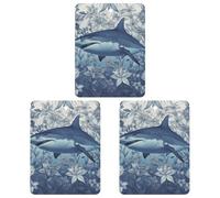 Car Aromatherapy Tablets Car Air Fresheners Shark Poster Printed Hanging Fragrance Tablets for Car Interior Decor