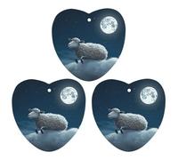 Car Aromatherapy Tablets Car Air Fresheners Sheep Flying over The Moon Printed Aromatherapy Tablets