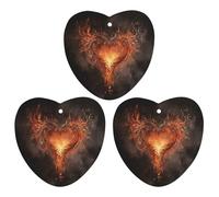Car Aromatherapy Tablets Car Air Fresheners Show A Heart on Fire Printed Aromatherapy Tablets