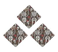 Car Aromatherapy Tablets Car Air Fresheners Skeletons Where Souls Meet Printed Hanging Fragrance Tablets