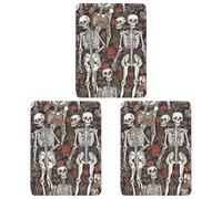 Car Aromatherapy Tablets Car Air Fresheners Skeletons Where Souls Meet Printed Hanging Fragrance Tablets for Car Interior Decor