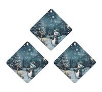 Car Aromatherapy Tablets Car Air Fresheners Snowman Dark Maroon Printed Hanging Fragrance Tablets