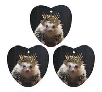 Car Aromatherapy Tablets Hanging Crown With Hedgehog Printed Fragrance Freshie Car Air Fresheners