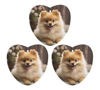 Car Aromatherapy Tablets Hanging Cute Pomeranian Dog Printed Fragrance Freshie Car Air Fresheners