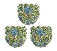 Car Aromatherapy Tablets Hanging Green Succulent Picture Printed Fragrance Freshie Car Air Fresheners