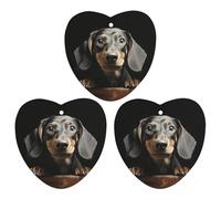 Car Aromatherapy Tablets Hanging Pad Dachshund Printed Fragrance Freshie Car Air Fresheners