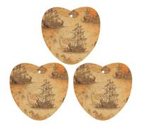Car Aromatherapy Tablets Hanging Ship And Compass Printed Fragrance Freshie Car Air Fresheners