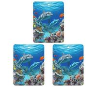 Car Aromatherapy Tablets Seabed Coral Fish Dolphins Printed Hanging Car Freshie Automotive Air Fresheners