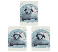Car Aromatherapy Tablets Sleep Well Hand Drawn Printed Car Interior Decoration Accessories