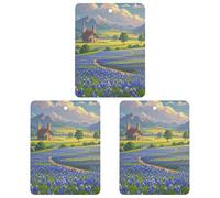 Car Aromatherapy Tablets Texas Bluebonnets Scenery Printed Hanging Car Freshie Automotive Air Fresheners