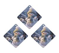 Car Aromatherapy Tablets Winter Snowman Printed Car Interior Decoration Accessories