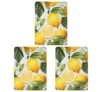 Car Aromatherapy Tablets Yellow Lemon Printed Car Interior Decoration Accessories