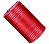 Car Ash Holder with Lid, Aluminium Alloy, Red, Mini Ashtray