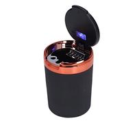 Car Ashtray, 3W Luminous Car Ashtray,Portable Travel Auto Car Ashtray with LED Light Lid, Mini Car Travel Cigarette Holder for Vehicle Truck Car, Home, Office,Travel Outdoors Camping (Orange)