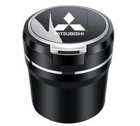 Car Ashtray for Mitsubishi Eclipse Cross/L200/Outlander/Pajero/Xpander,Self Extinguishing Cigarette Holder Bucket Automotive LED Light Auto-Open Lid Interior Accessories