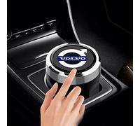 Car Ashtray for Volvo C30 C70 S80 S90 V40 V60 V90 Automobile Smokeless Portable Multifunctional Ashtray With LED Lights Interior Outdoor Cup Holder Parts,Silverstyle