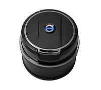 Car Ashtray for Volvo XC40 XC60 S90 V90 XC9, Smokeless Auto Ashtray Portable Car Ashtray with LED Light, Portable Car Ashtray with Lid Portable Vehicle Ashtray,C Black