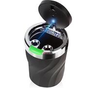 Car Ashtray for VW EOS 2006-2011 - Smell Proof, with Auto-Open LED Lid, Sealed & Flame Retardant, Detachable, Windproof, Easy Clean