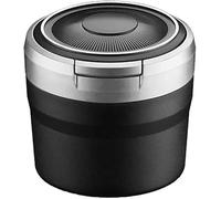 Car Ashtray for VW Transporter T6/T6.1 2015 2016-2023+, Multifunctional Detachable with Flip Lid Ash Tray, Car Ashtray with Lid Smell Proof Fire Retardant Car Accessories,B/Silver