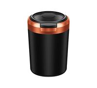 Car Ashtray, MASO ashtray with lid, Ashtray with LED Light, Fireproof Smokeless Cigarette Ashtray,Black&Rose Gold