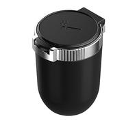 Car Ashtray Self Extinguishing Ash Tray,Car Ashtray with Flip Lid LED Light for Vehicle or Outdoor Camping,Automatic LED light at night,Sealed,Flame Retardant,Detachable,Large Capacity
