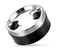 Car Ashtray,Stainless Steel Windproof Ashtray for Car,Portable Ashtray with Rotating Lid Smell Proof,Smokeless Outdoor Indoor Ashtray,Portable Ash Tray for Car Van Home Office,Modern Style (Black)