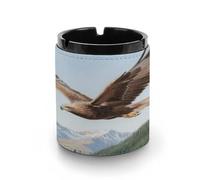 Car Ashtray The Eagle Spreads Its Wings Printed Portable Ashtray Windproof Suitable for Living Room Bedroom Conference Room Office And Car Interior Decoration
