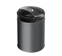 Car Ashtray with Lid Smell Proof for VW ID.Buzz I 2022-2025, Self Extinguishing Ash Tray Auto Dustbin Holder for Cigarettes Portable Ashtray, Sealed,Black-L