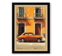 Car at Colonial Gate Vintage Framed Wall Art Print A3 (42×29.7cm) Black, Wall Decor for Living Room, Bedroom, Office & Home, Ready to Hang, Art Gift