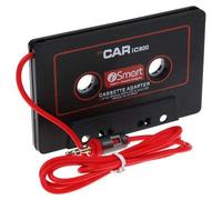 Car Audio Aux cassette Adapter Black, 3.5 MM Auxillary Cable Tape Adapter
