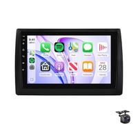 Car Audio Player Stereo for Fiat Stilo 2002-2010 Wireless CarPlay Android Auto Car Radio 9'' Touch Screen GPS Navigation Bluetooth SWC 5G WiFi FM RDS EQ Mirror Link Rear Camera(Color:4 CORE 2+32G)