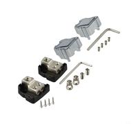 Car Audio Power Distribution Block 1 In 2 Out, 4GA Input to 8GA Output with Wrench for Dual Setup, Zinc Die-Cast with Chrome Plating