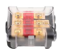 Car Audio Power Splitter 1-to-3 Triple Output Fuse Protected Terminal | Pure Copper and Alloy Material, High-precision Welding, for Car Stereo Head Units and Amplifiers Installation
