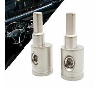Car Audio Power Wire Reducer Adapter - 4-gauge for 8-gauge Hardened Solid Pin Terminal for Input Distribution Fuse Holders Zinc Alloy (Pack of 2)(SILVER)