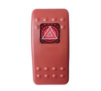 Car Auto 12V 20A 24V 10A Red Cover Red LED Light Lamp Hazard Emergency Warning Push Button Rocker Toggle Switch 3Pin ON OFF
