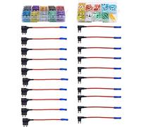 Car Auto and Mini Blade Fuse Box Assortment with Each 10pcs Medium and Small Size Fuse Holders Protected circuits