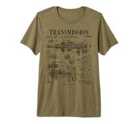 Car Automobile Engine Transmission Vintage Patent Print Premium T-Shirt