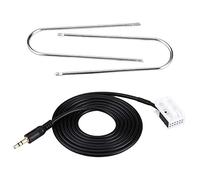 Car AUX Adapter Cable, Car o AUX Auxiliary Cable Car Vehicle Radio Stereo Accessories with Radio Removal Tools replacement for Peugeot 307 308 407 C2 C5