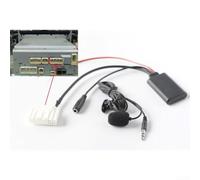 Car Aux Adapter For Toyota, 28 Pin Aux Input Adapter with Wireless Music Player and Microphone, Hands-Free Calling Module for 2009-Up Models