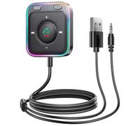 Car Aux Adapter,Plug and Play Converter | Wireless Audio Receiver with Cable - for Car Stereo Personal Vehicle Truck Daily Commute Sound System Road Trip