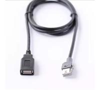 Car Aux Audio Input Media Data Wire to USB Adapter Connector Compatible with For 307 and For Citroen C4 C5, Black ABS Material 4-Pin Interface 100cm Cable for Car CD Host Direct Installation