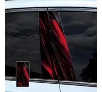 Car B Pillar Protective Film with Geometric Design, Scratch Resistant Sticker for Vehicle Decoration, Compatible with Various Models (E)