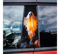 Car B-Pillar Sticker, Halloween Car Decals Vehicle Door Vinyl Decal Set Waterproof Ghost Pumpkin Bat Haunted House Graphics for Auto Van SUVs Trucks (11)