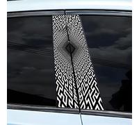 Car B Pillar Sticker with For HONEYCOMB Geometric Pattern Providing Weather Resistant Protection for Various Car Models Including SUVs and Sedans (03)
