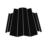 Car B-Pillar Trim Stickers Set for BMW X6-G06 2020-2023, Black Gloss PC Window Pillar Covers Exterior Door Frame Protection Film