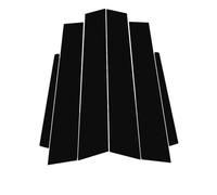Car B-Pillar Trim Stickers Set for Cadillac CT6, Black Gloss PC Window Pillar Covers Exterior Door Frame Protection Film